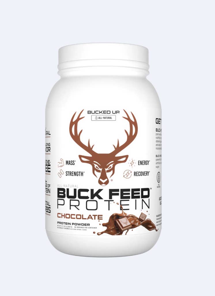 BUCKED UP - Buck Feed All Natural Protein Powder 25G (Chocolate Flavor) 30 servings