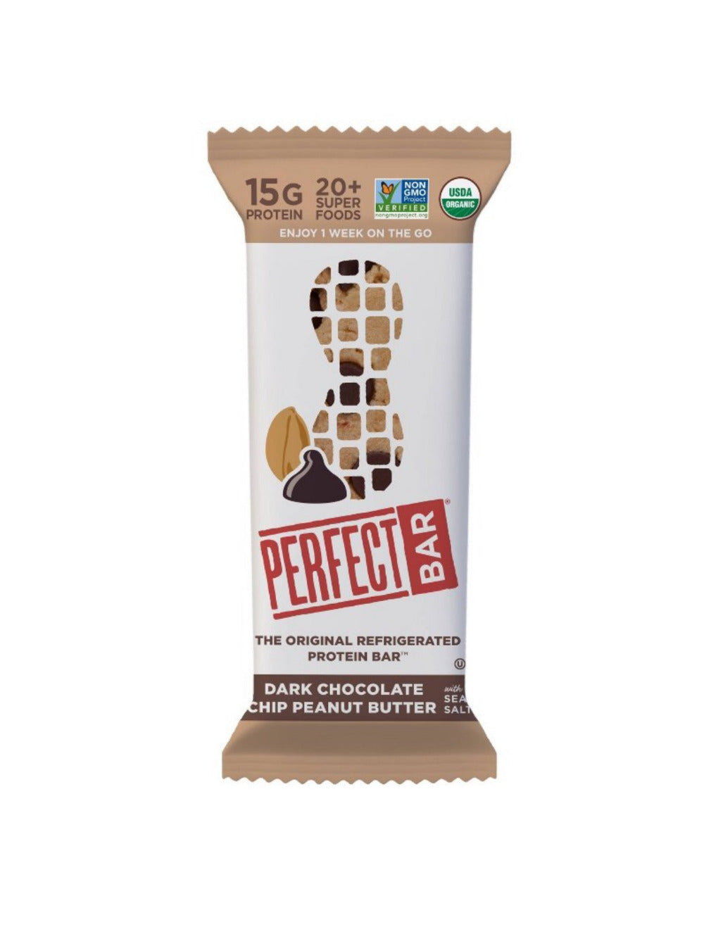 Perfect Bar - Protein Dark Chocolate Chip Peanut Butter - Gluten & GMO Free