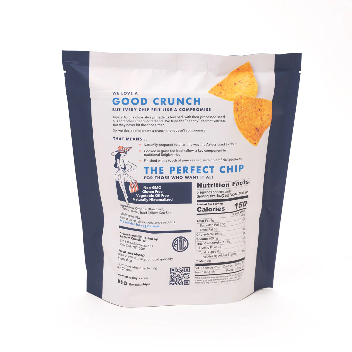 Masa Traditional Healhty Tortilla Chips - SEED OIL FREE, NON-GMO, GRASS FED