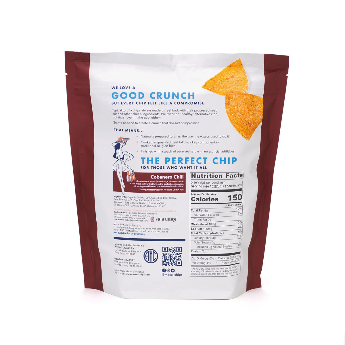 Masa Traditional Healhty Tortilla Chips - SEED OIL FREE, NON-GMO, GRASS FED