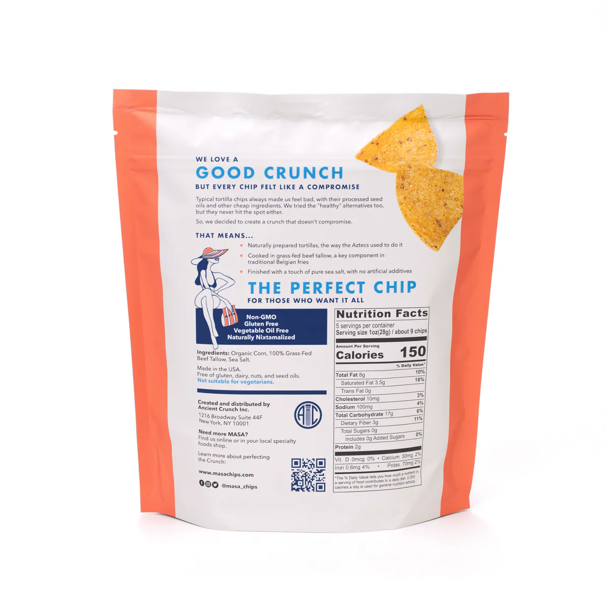 Masa Traditional Healhty Tortilla Chips - SEED OIL FREE, NON-GMO, GRASS FED