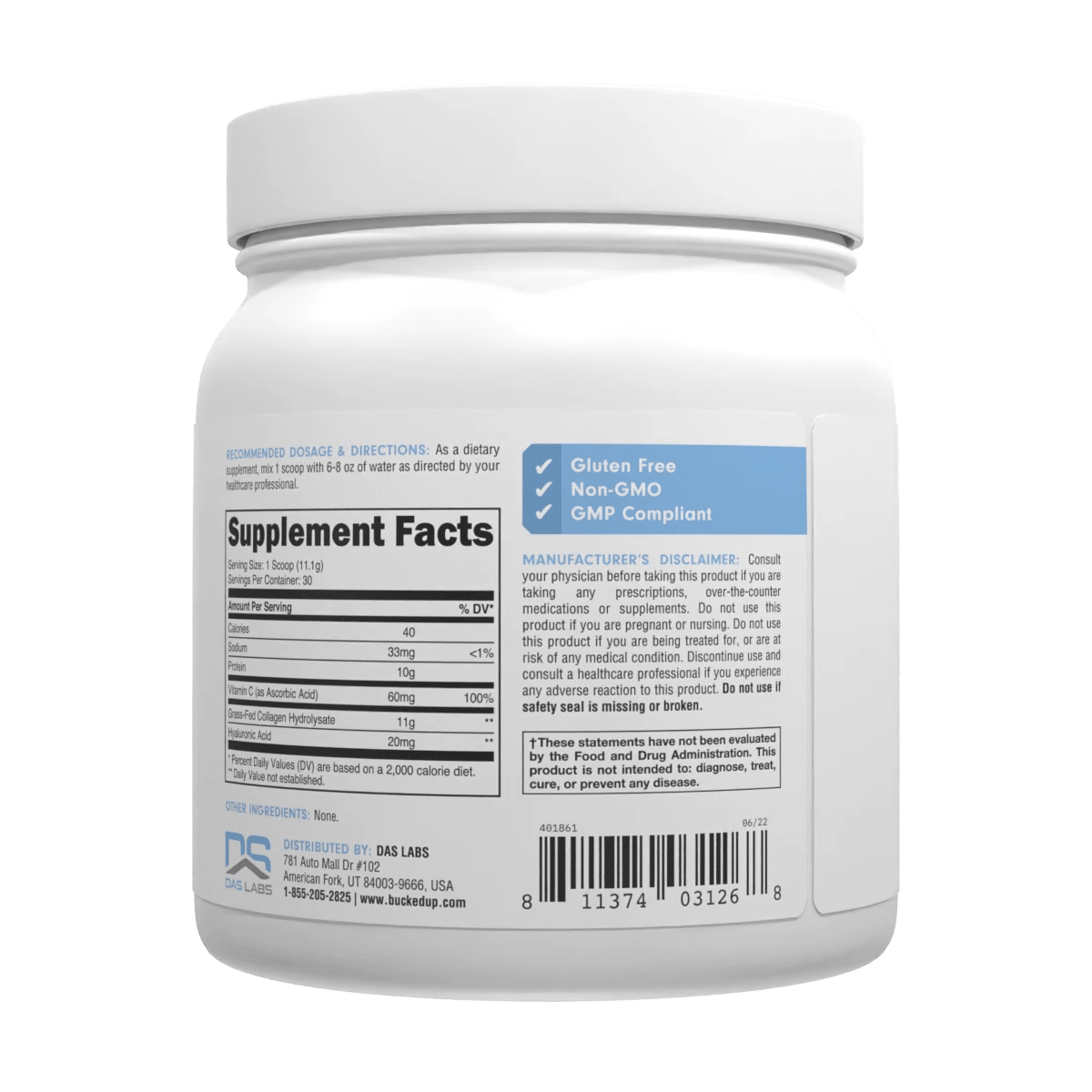 BUCKED UP - Collagen Peptides - Unflavored [30 Serv]