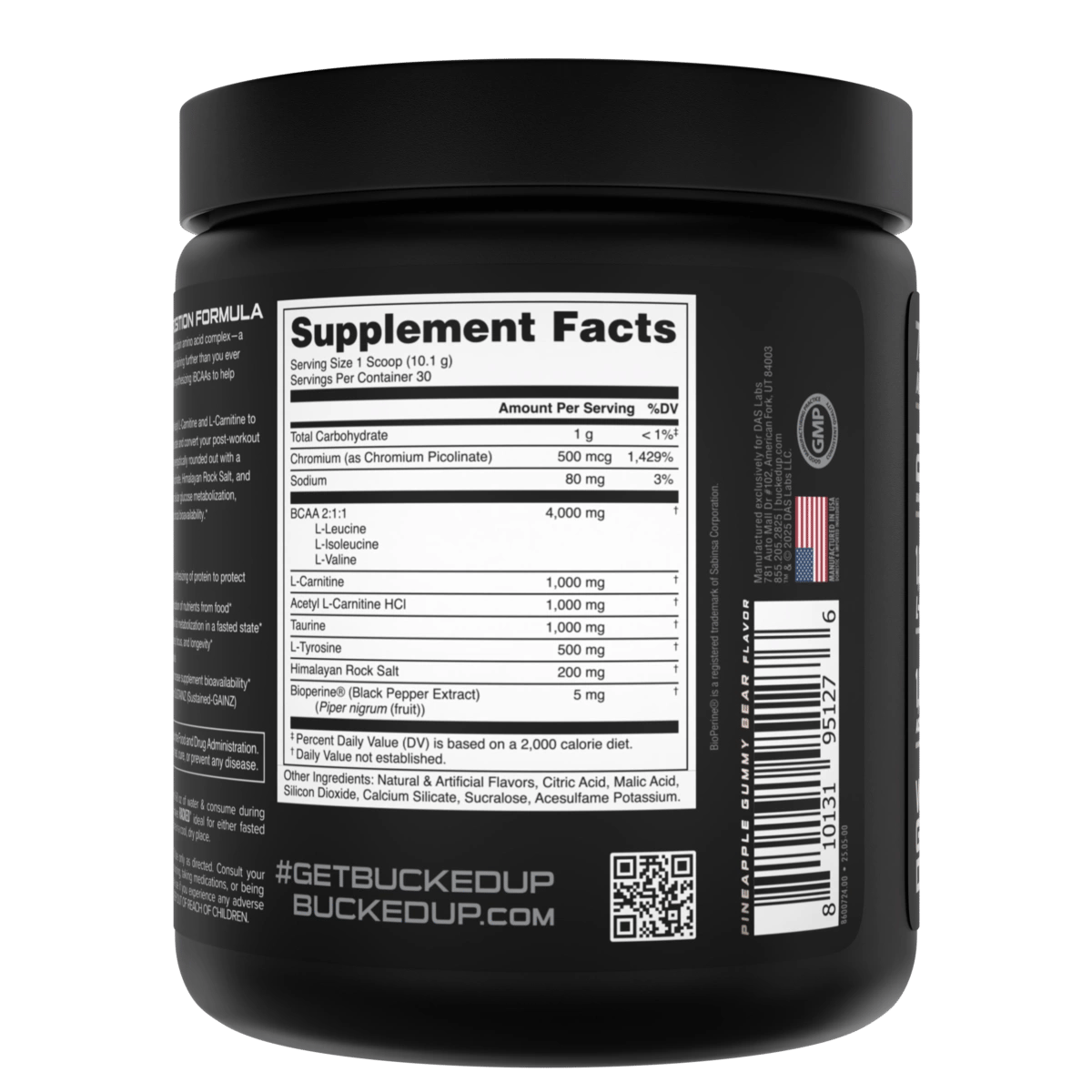 BUCKED UP - Racked BCAA - Blood Raz Flavor [30 Serv]