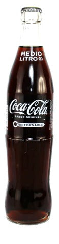 Mexican Glass Bottle Coke - Made with Sugar Cane 500ml (16oz)