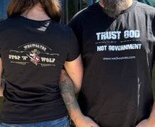 Load image into Gallery viewer, TRUST GOD - NOT GOVERNMENT (Woman’s) T-Shirts! 100% American Made | We3Wolves