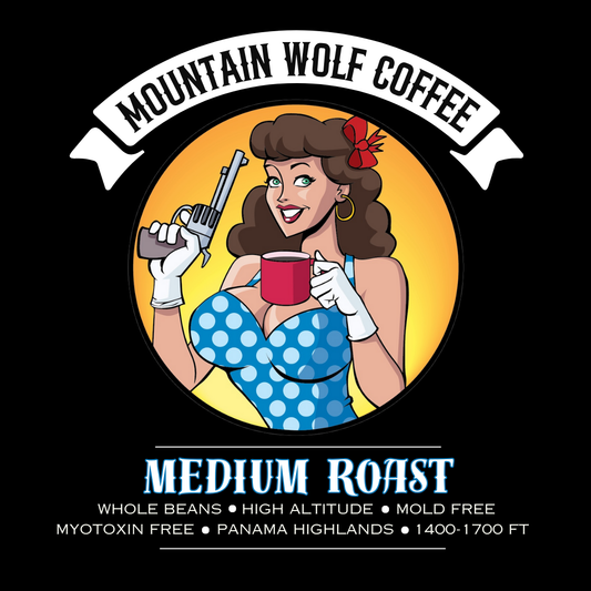 We3Wolves "Mountain Wolf" Coffee Beans - Medium Roast/Mold Free/High Altitude- 12oz