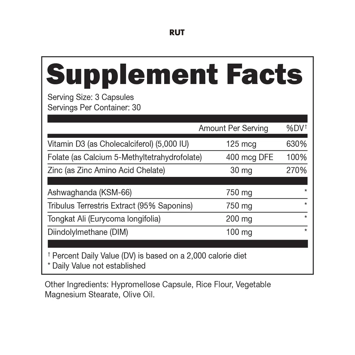 BUCKED UP - RUT Testosterone Booster [30 Serv]