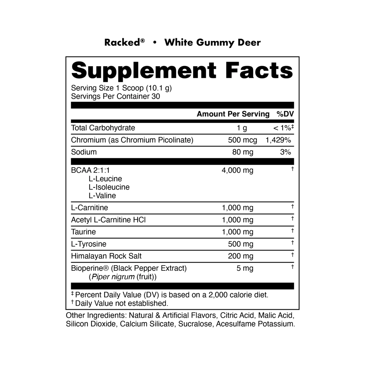 BUCKED UP - Racked BCAA - Blood Raz Flavor [30 Serv]