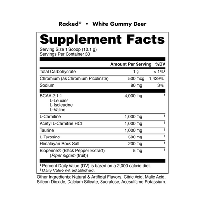 BUCKED UP - Racked BCAA - Blood Raz Flavor [30 Serv]